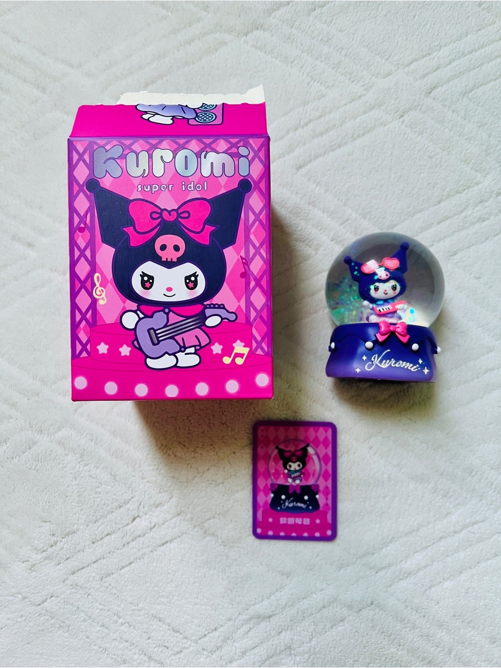 kuromi super idol light up snow globe blind box - piano keyboard